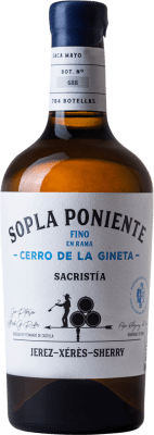 46,95 € Envoi gratuit | Vin fortifié Rodríguez de Vera Sopla Poniente Fino en Rama Cerro de la Gineta D.O. Jerez-Xérès-Sherry Andalousie Espagne Palomino Fino Bouteille Medium 50 cl