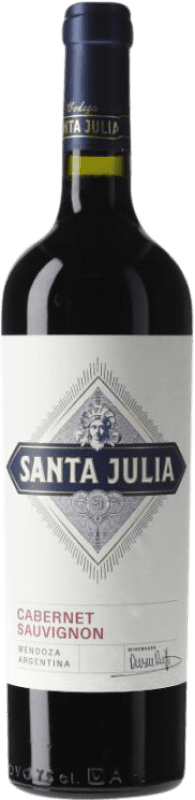 8,95 € Envio grátis | Vinho tinto Santa Julia I.G. Mendoza Mendoza Argentina Cabernet Sauvignon Garrafa 75 cl