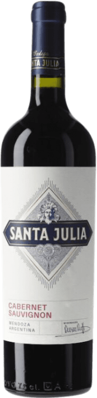 11,95 € Envío gratis | Vino tinto Santa Julia I.G. Mendoza Mendoza Argentina Cabernet Sauvignon Botella 75 cl