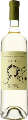 17,95 € Envio grátis | Vinho branco Tenuta Soletta Sardo D.O.C. Vermentino di Sardegna Cerdeña Itália Vermentino Garrafa 75 cl