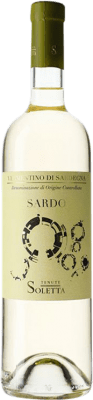 14,95 € Spedizione Gratuita | Vino Bianco Tenuta Soletta Sardo D.O.C. Vermentino di Sardegna Cerdeña Italia Vermentino 75 cl
