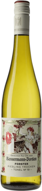 32,95 € Бесплатная доставка | Белое вино Dr. Von Basserman-Jordan Forster Tonel Nº 19 Q.b.A. Pfälz Пфальце Германия Riesling бутылка 75 cl