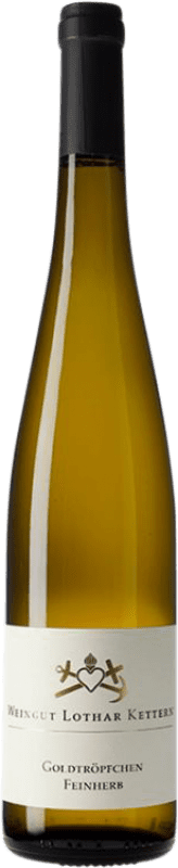 43,95 € Envío gratis | Vino blanco Weingut Lothar Kettern Goldtröpfchen Feinherb V.D.P. Mosel-Saar-Ruwer Alemania Riesling Botella 75 cl