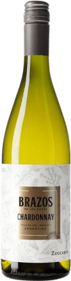 16,95 € Бесплатная доставка | Белое вино Zuccardi Brazos de los Andes I.G. Mendoza Мендоса Аргентина Chardonnay бутылка 75 cl