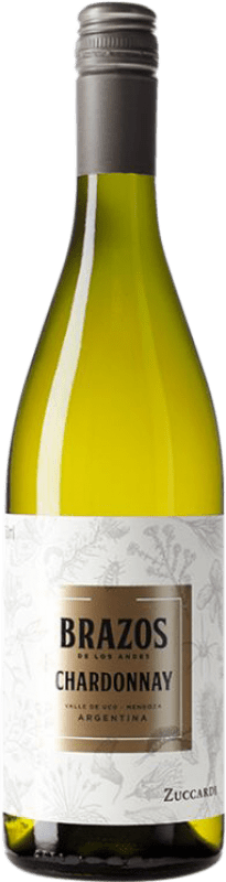 16,95 € Бесплатная доставка | Белое вино Zuccardi Brazos de los Andes I.G. Mendoza Мендоса Аргентина Chardonnay бутылка 75 cl