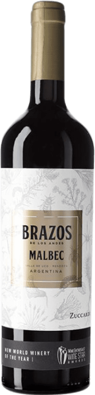 14,95 € Free Shipping | Red wine Zuccardi Brazos de los Andes I.G. Mendoza Mendoza Argentina Malbec Bottle 75 cl