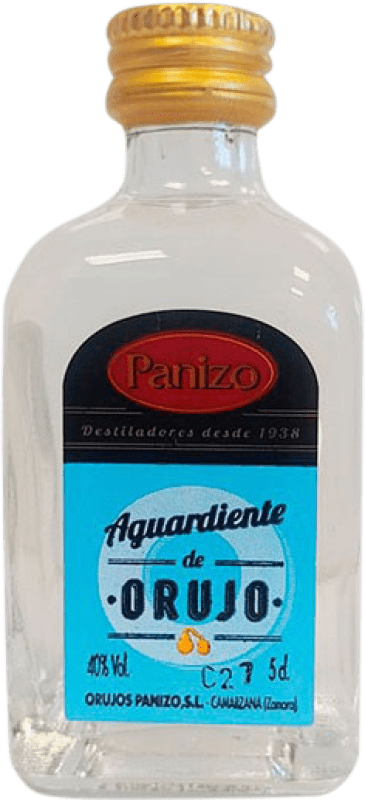 2,95 € Kostenloser Versand | Tresterbrand Orujo Panizo Kastilien und León Spanien Miniaturflasche 5 cl