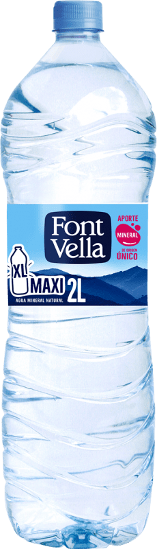 7,95 € Envío gratis | Caja de 6 unidades Agua Font Vella Maxi España Botella Especial 2 L