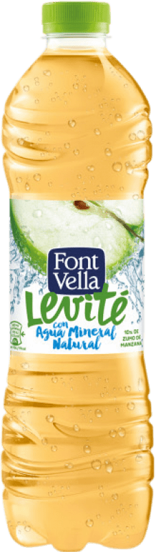 9,95 € Бесплатная доставка | Коробка из 6 единиц Вода Font Vella Levité Manzana Испания бутылка 1 L