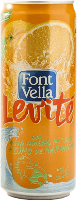 31,95 € 免费送货 | 盒装24个 水 Font Vella Levité Naranja 西班牙 铝罐 33 cl