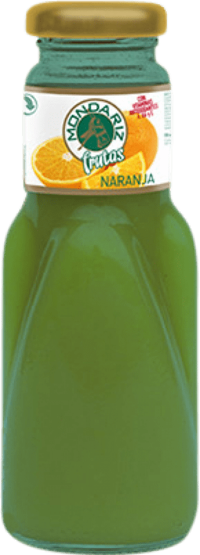 34,95 € Spedizione Gratuita | Scatola da 24 unità Bibite Mondariz Frutas Galizia Spagna Bottiglietta 20 cl Naranja — Arancia