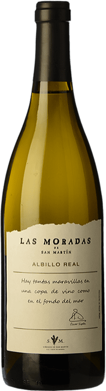 19,95 € 送料無料 | 白ワイン Las Moradas Non Filtrato — 無濾過 Crianza — クリアンサ D.O. Vinos de Madrid マドリッドのコミュニティ スペイン Albillo — アルビージョ Eco — エコ ビオ オーガニック 75 cl