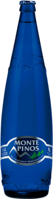 14,95 € Envío gratis | Caja de 12 unidades Agua Monte Pinos Azul Natural Castilla y León España Botella 1 L