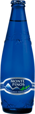 19,95 € Бесплатная доставка | Коробка из 24 единиц Вода Monte Pinos Natural Vidrio Кастилия-Леон Испания треть литровая бутылка 33 cl