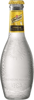 77,95 € Envio grátis | Caixa de 24 unidades Refrescos e Mixers Schweppes Tónica Premium Heritage Espanha Garrafa Pequena 20 cl