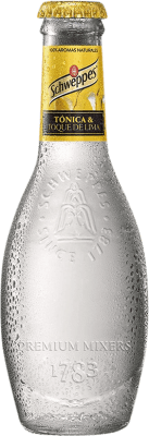 86,95 € Envio grátis | Caixa de 24 unidades Refrescos e Mixers Schweppes Tónica Premium Heritage Espanha Garrafa Pequena 20 cl