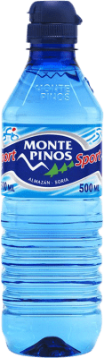 47,95 € Envío gratis | Caja de 35 unidades Agua Monte Pinos Sport Castilla y León España Botella Medium 50 cl
