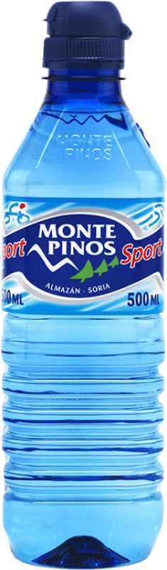 47,95 € Envío gratis | Caja de 35 unidades Agua Monte Pinos Sport Castilla y León España Botella Medium 50 cl
