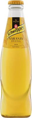 33,95 € Kostenloser Versand | 24 Einheiten Box Getränke und Mixer Schweppes Naranja Vidrio RET Spanien Kleine Flasche 20 cl