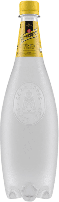 48,95 € 送料無料 | 24個入りボックス 飲み物とミキサー Schweppes Tónica PET スペイン ボトル 1 L