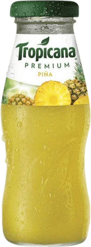 46,95 € Envio grátis | Caixa de 24 unidades Refrigerantes Tropicana Piña Espanha Garrafa Pequena 20 cl