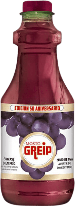 39,95 € Envio grátis | Caixa de 12 unidades Refrigerantes Greip Mosto Tinto PET Espanha Garrafa 1 L