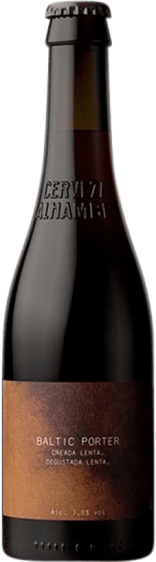 37,95 € Envio grátis | Caixa de 12 unidades Cerveja Alhambra Baltic Porter Andaluzia Espanha Garrafa Terço 33 cl