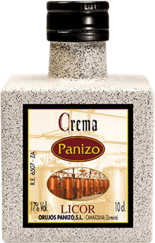 2,95 € Spedizione Gratuita | Crema di Liquore Panizo Orujo Castilla y León Spagna Bottiglia Miniatura 5 cl