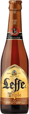 63,95 € Бесплатная доставка | Коробка из 24 единиц Пиво Leffe Triple Blonde Бельгия треть литровая бутылка 33 cl