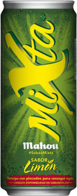 31,95 € 送料無料 | 24個入りボックス ビール Mahou Mixta マドリッドのコミュニティ スペイン 缶 33 cl Limón — レモン