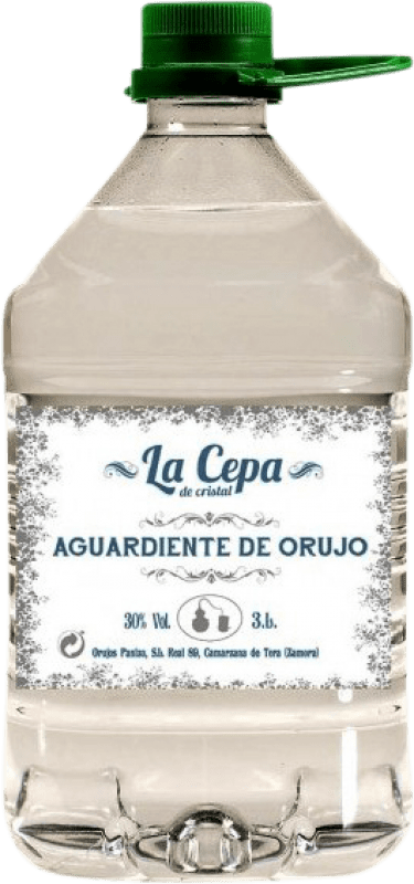 49,95 € Envio grátis | Aguardente Orujo Panizo Blanco PET Castela e Leão Espanha Garrafão 3 L