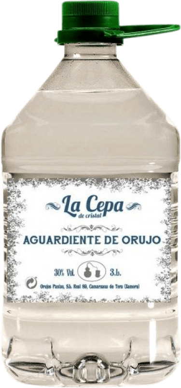 52,95 € Kostenloser Versand | Tresterbrand Orujo Panizo Blanco PET Kastilien und León Spanien Karaffe 3 L