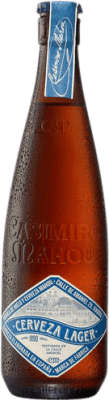 46,95 € Envio grátis | Caixa de 12 unidades Cerveja Mahou Casimiro Lager Madri Espanha Meia Garrafa 37 cl