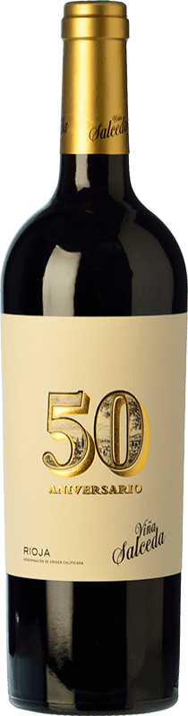 71,95 € Free Shipping | Red wine Viña Salceda 50 Aniversario D.O.Ca. Rioja The Rioja Spain Tempranillo Magnum Bottle 1,5 L