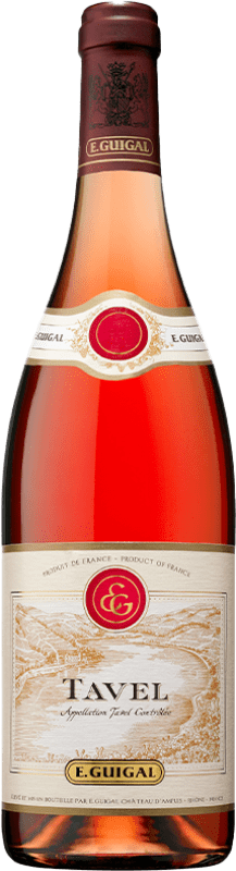 17,95 € Free Shipping | Rosé wine E. Guigal Rosé A.O.C. Tavel Rhône France Syrah, Grenache, Cinsault, Clairette Blanche Bottle 75 cl