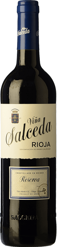 31,95 € Envio grátis | Vinho tinto Viña Salceda Reserva D.O.Ca. Rioja La Rioja Espanha Tempranillo, Graciano, Mazuelo Garrafa Magnum 1,5 L