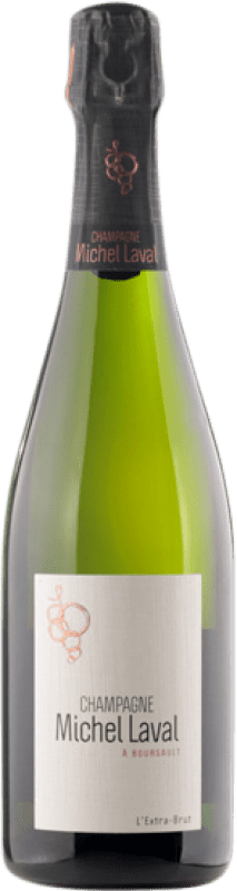43,95 € Бесплатная доставка | Белое игристое вино Michel Laval Extra Brut — Экстра Брют A.O.C. Champagne шампанское Франция Pinot Noir — Пино Нуар, Chardonnay — Шардоне, Pinot Meunier — Пино Менье 75 cl