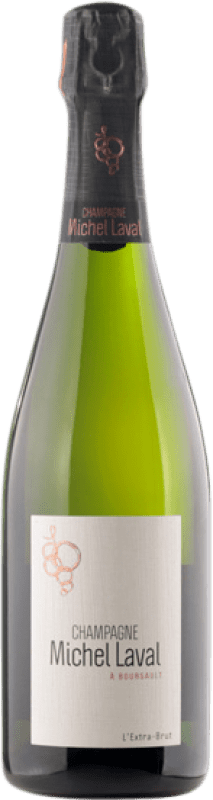 57,95 € Kostenloser Versand | Weißer Sekt Michel Laval Extra Brut A.O.C. Champagne Champagner Frankreich Spätburgunder, Chardonnay, Pinot Meunier Flasche 75 cl