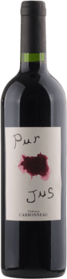 16,95 € Envío gratis | Vino tinto Château Carbonneau Le Pur Jus Sainte-Foy Burdeos Francia Merlot, Malbec Botella 75 cl