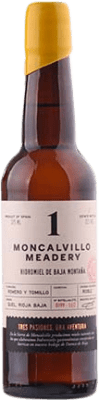 39,95 € Kostenloser Versand | Kräuterlikör Moncalvillo Meadery Hidromiel 1 Miel Seca Baja Montaña La Rioja Spanien Halbe Flasche 37 cl