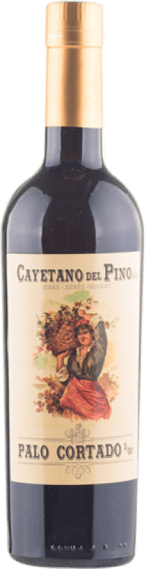 69,95 € 免费送货 | 强化酒 Cayetano del Pino Palo Cortado 1 en 10 D.O. Jerez-Xérès-Sherry 安达卢西亚 西班牙 Palomino Fino 瓶子 Medium 50 cl