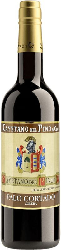 37,95 € Envío gratis | Vino generoso Cayetano del Pino Palo Cortado Solera D.O. Jerez-Xérès-Sherry Andalucía España Palomino Fino Botella 75 cl