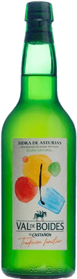 6,95 € Envío gratis | Sidra Llagar Castañón Val de Boides Natural D.O.P. Sidra de Asturias Principado de Asturias España 70 cl Manzana