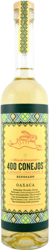 75,95 € 送料無料 | Mezcal Crista La Santa 400 Conejos Espadín Reposado メキシコ ボトル 70 cl