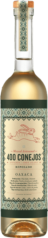 83,95 € Kostenloser Versand | Mezcal Crista La Santa 400 Conejos Espadín Reposado Mexiko 70 cl