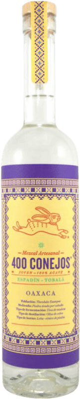 75,95 € Free Shipping | Mezcal Crista La Santa 400 Conejos Espadín Mexico Tobalá Agave 70 cl