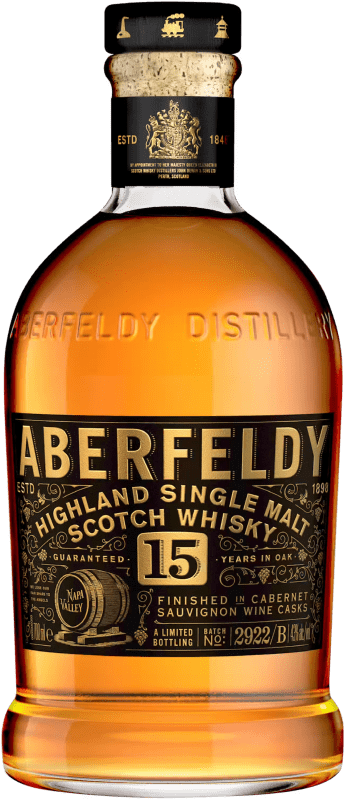 103,95 € 免费送货 | 威士忌单一麦芽威士忌 Aberfeldy Red Wine Cask I.G. Napa Valley 纳帕谷 英国 15 岁 瓶子 70 cl