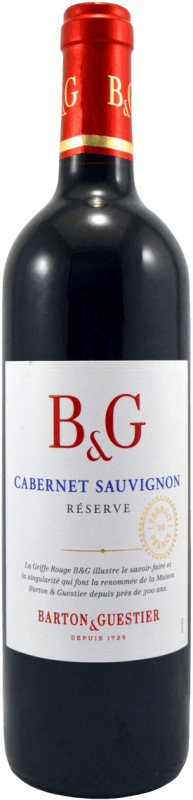 10,95 € Бесплатная доставка | Красное вино Barton & Guestier Резерв I.G.P. Vin de Pays d'Oc Лангедок-Руссильон Франция Cabernet Sauvignon бутылка 75 cl