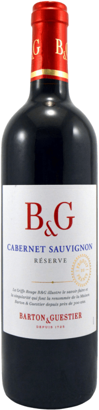 10,95 € Envio grátis | Vinho tinto Barton & Guestier Reserva I.G.P. Vin de Pays d'Oc Languedoque-Rossilhão França Cabernet Sauvignon Garrafa 75 cl