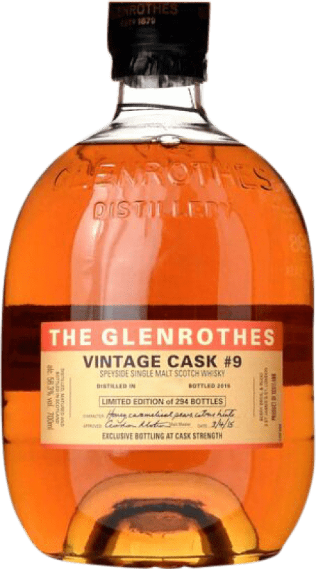 163,95 € Envio grátis | Whisky Single Malt Glenrothes Vintage Cask Nº 9 Distilled Reino Unido Garrafa 70 cl